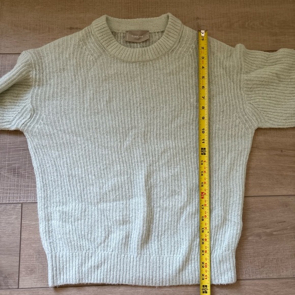 EVERLANE Cocoon Crew Mint Green Alpaca Wool Women's Sweater - Picture 7 of 7